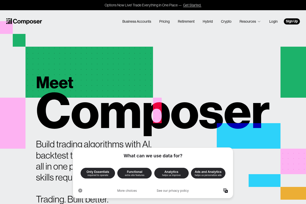 Composer website preview